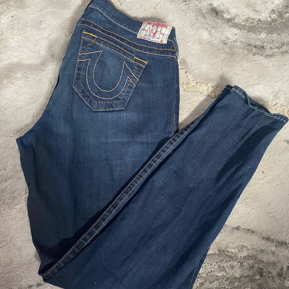 True Religion denim jeans with big stitch size 32 (12)